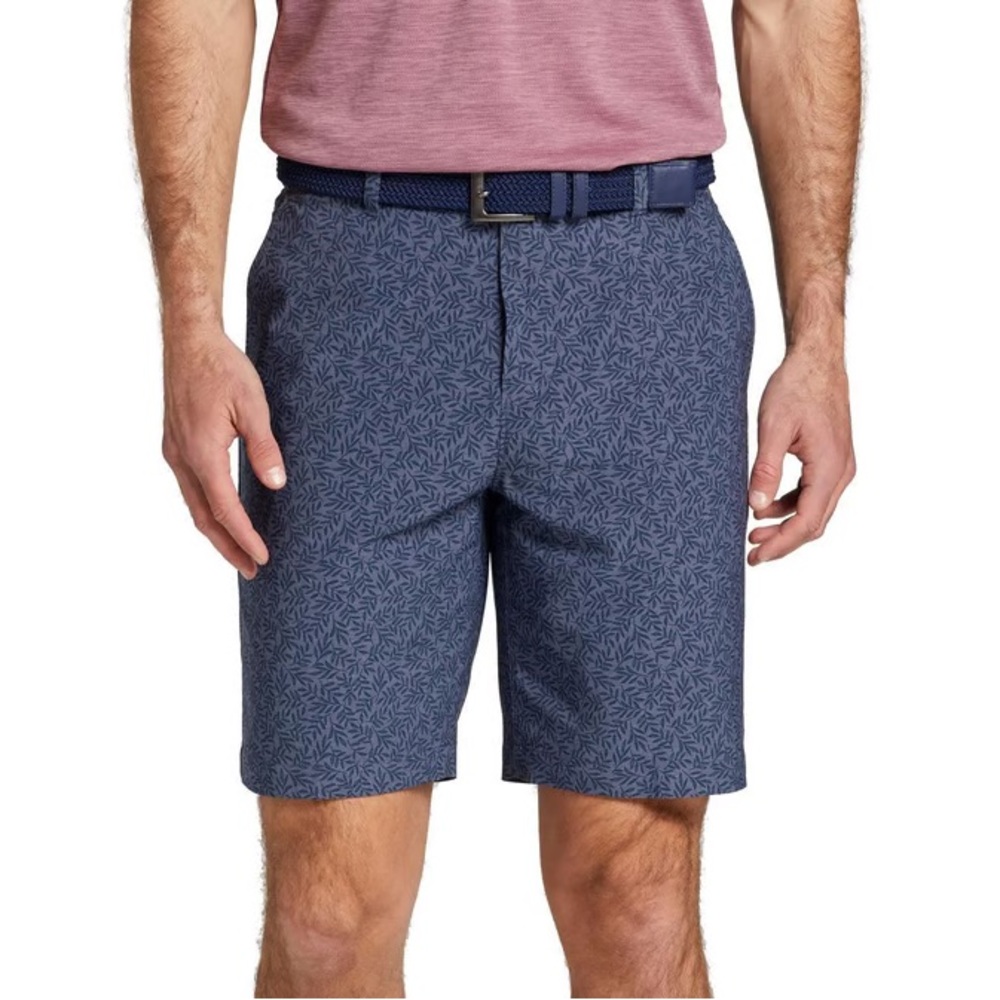 VRST Men’s Blue Leaf Print Golf Shorts - Size 32
